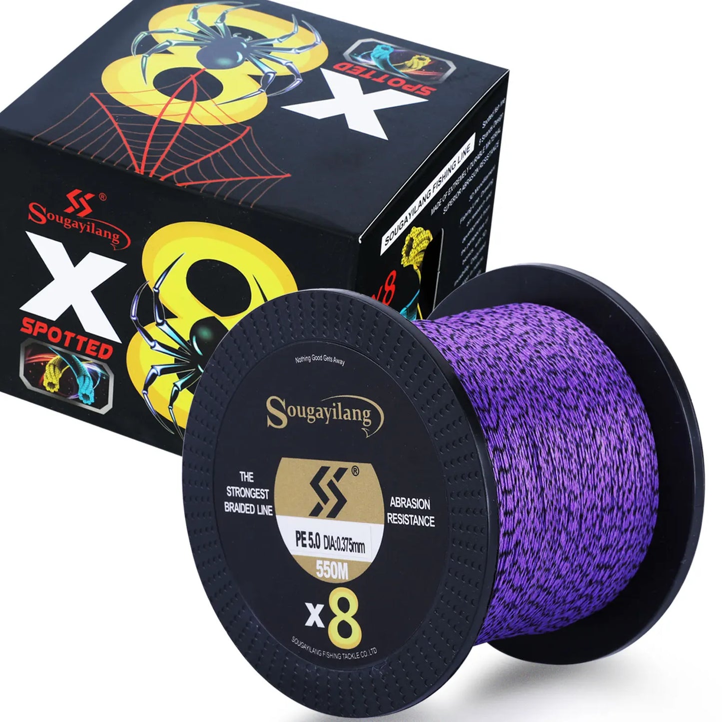 Sougayilang Braided Fishing Line 8 Strands 150M-550M 17-97LB Multifilament Pe Thread Line for Saltwater Carp Bass Trount Fishing