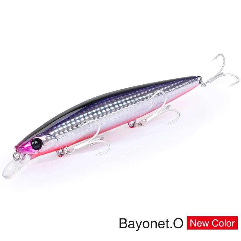TSURINOYA 135S Ultra Long Casting Sea Fishing Lure Sinking Minnow 135mm 26.4g BAYONET Seabass Saltwater Tungaten Weight Hard Bai