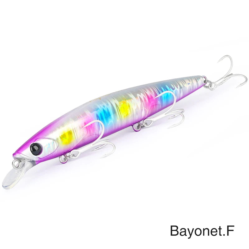 TSURINOYA 135S Ultra Long Casting Sea Fishing Lure Sinking Minnow 135mm 26.4g BAYONET Seabass Saltwater Tungaten Weight Hard Bai