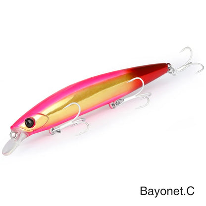 TSURINOYA 135S Ultra Long Casting Sea Fishing Lure Sinking Minnow 135mm 26.4g BAYONET Seabass Saltwater Tungaten Weight Hard Bai