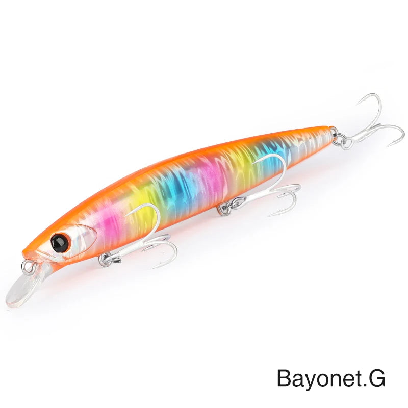 TSURINOYA 135S Ultra Long Casting Sea Fishing Lure Sinking Minnow 135mm 26.4g BAYONET Seabass Saltwater Tungaten Weight Hard Bai
