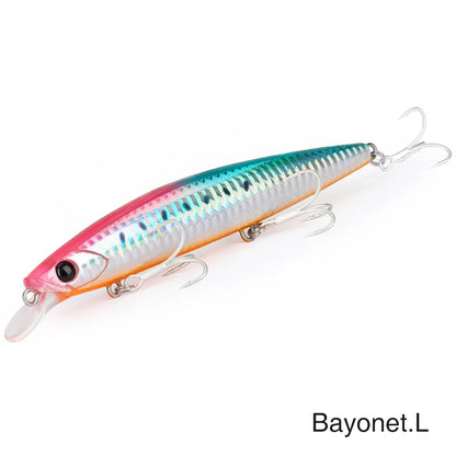 TSURINOYA 135S Ultra Long Casting Sea Fishing Lure Sinking Minnow 135mm 26.4g BAYONET Seabass Saltwater Tungaten Weight Hard Bai