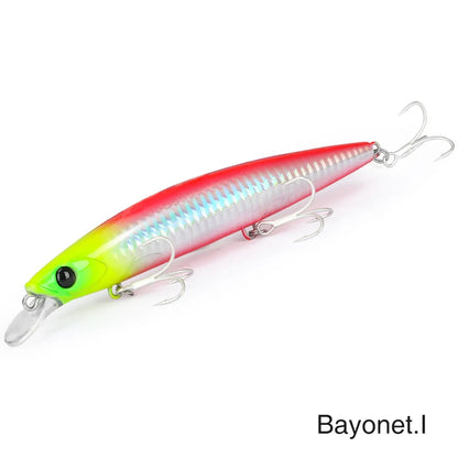 TSURINOYA 135S Ultra Long Casting Sea Fishing Lure Sinking Minnow 135mm 26.4g BAYONET Seabass Saltwater Tungaten Weight Hard Bai