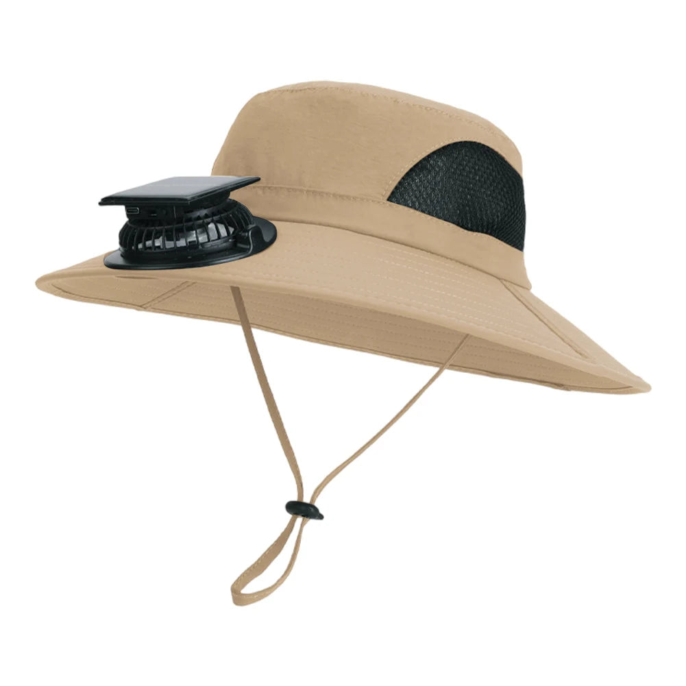Solar Fan Hat Portable Sun Cap Summer hat USB Rechargeable Single/Dual Cooling Fan Fishing Hat Fisherman Hiking Mountaineering ﻿