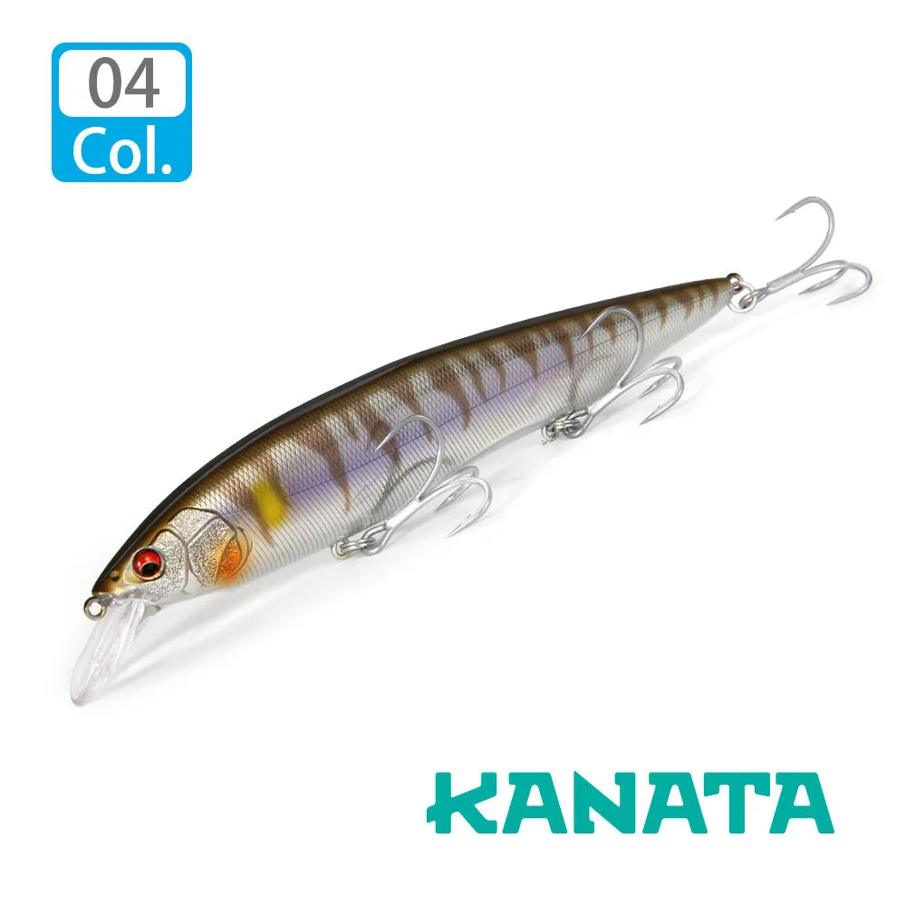 FSTK kanata Jerkbait 160mm 30g  Sinking Minnow Deep Floating Bass Fishing Lure Casting Trolling Tungaten Weight Fishing Lures