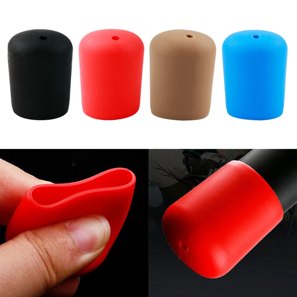 Fishing Rod End Cap Fishing Rod Handle Protective Case Silicone Lure Rod Bottom Protector Fishing Accessories Protective Parts