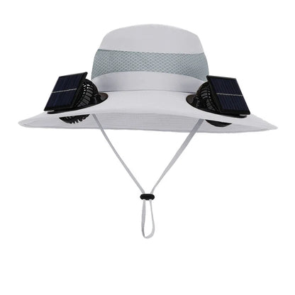 Solar Fan Hat Portable Sun Cap Summer hat USB Rechargeable Single/Dual Cooling Fan Fishing Hat Fisherman Hiking Mountaineering ﻿
