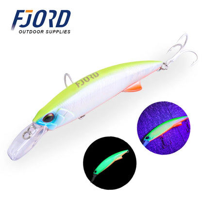 FJORD Glow UV 110mm 64g Sinking Hard Baits Fishing Lure Long Casting Sea Depth Saltwater Trolling Lures Swimbaits Fishing Items