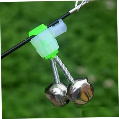 Newest 50-5Pcs Rod Tip Clamp Fishing Pole Fish Bite Lure Alarm Fishing Bells Fishing Accessory Gifts Alert Twin Bell Ring Clip