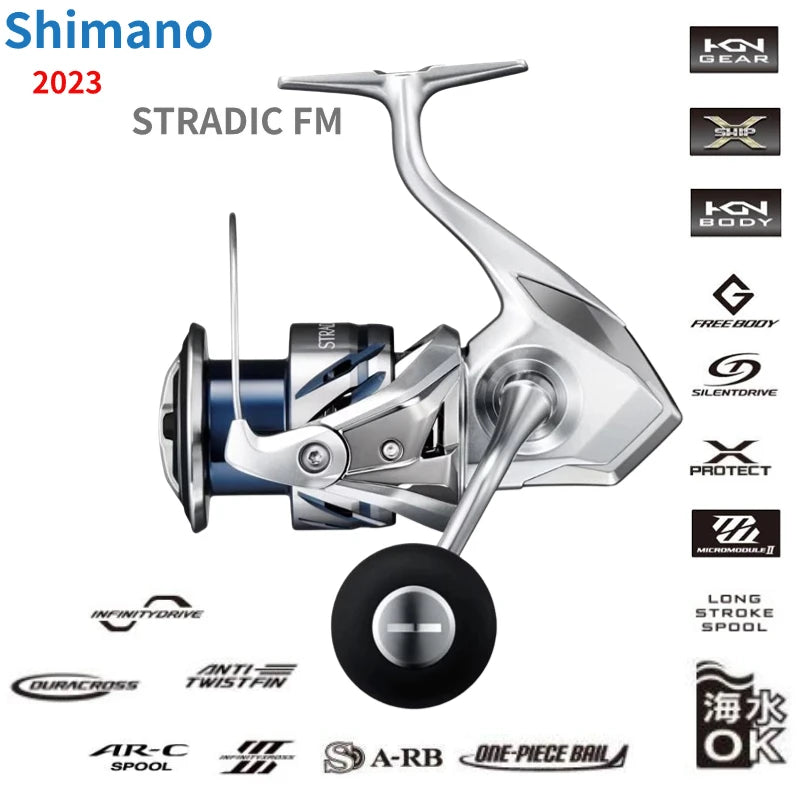 2023 Shimano STRADIC FM 1000S C2000S 2500S 2500SHG C3000 C3000HG C3000XG 3000MHG 4000MHG 4000XG C5000XG Spinning Fishing Reels