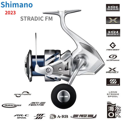 2023 Shimano STRADIC FM 1000S C2000S 2500S 2500SHG C3000 C3000HG C3000XG 3000MHG 4000MHG 4000XG C5000XG Spinning Fishing Reels