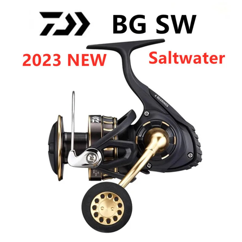 New 2023 DAIWA BG SW Saltwater Jigging Fishing Boat Reel  Spinning Reel Aluminum Body LC-ABS Metail Spool 6+1BB
