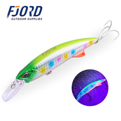 FJORD Glow UV 110mm 64g Sinking Hard Baits Fishing Lure Long Casting Sea Depth Saltwater Trolling Lures Swimbaits Fishing Items