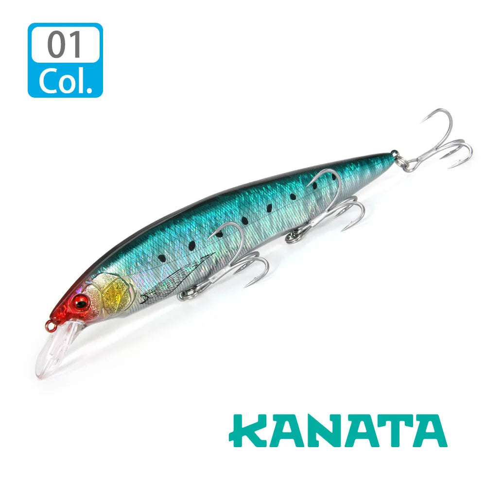 FSTK kanata Jerkbait 160mm 30g  Sinking Minnow Deep Floating Bass Fishing Lure Casting Trolling Tungaten Weight Fishing Lures