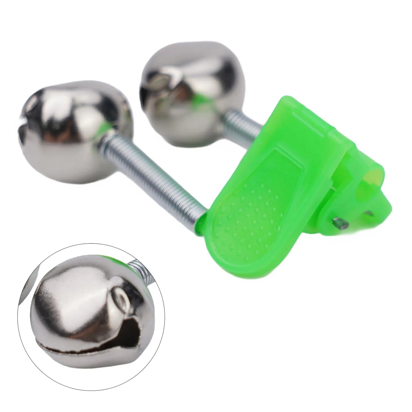 Fishing Alarm Fish Bell Metal 1PC Double Ring Bell Screw Screw Bell Strong Spring High Quality Stainless Steel