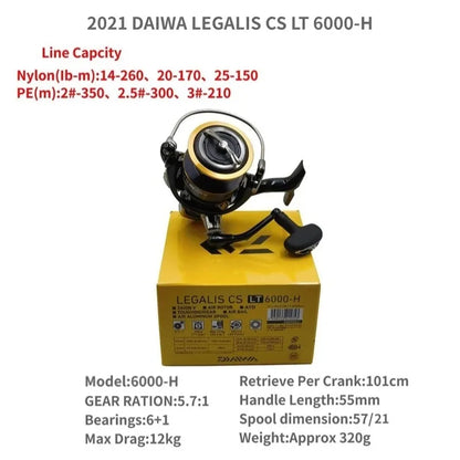 2021 DAIWA LEGALIS CS LT 1000-XH 2000 2500 3000-C 4000-C 5000-CXH 6000-H Spinning Fishing Reels