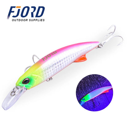 FJORD Glow UV 110mm 64g Sinking Hard Baits Fishing Lure Long Casting Sea Depth Saltwater Trolling Lures Swimbaits Fishing Items