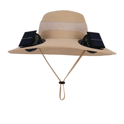 Solar Fan Hat Portable Sun Cap Summer hat USB Rechargeable Single/Dual Cooling Fan Fishing Hat Fisherman Hiking Mountaineering ﻿