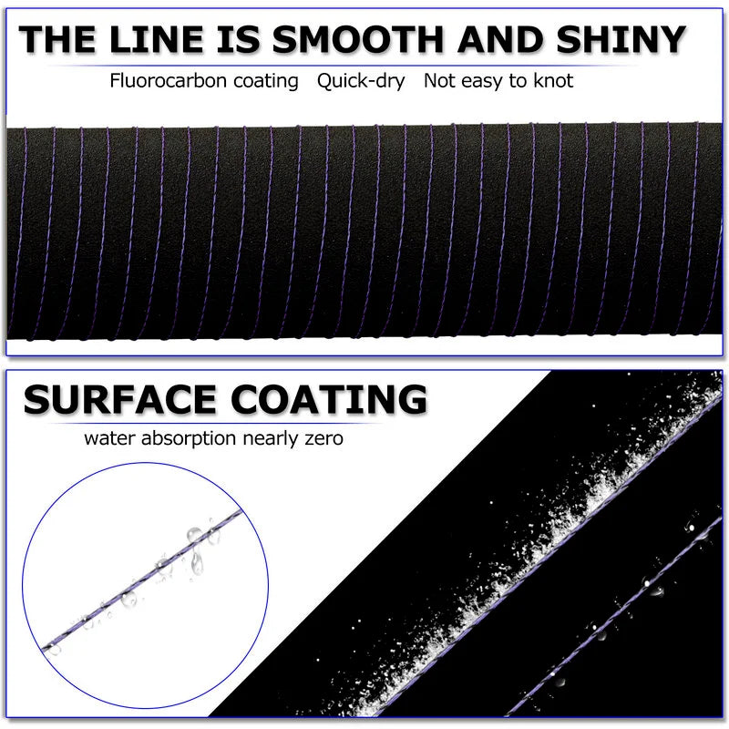 Sougayilang X8 Speckled Braided Fishing Line 150M 17-97LB Multifilament Fishing Line Super Strong PE Invisible Fishing Line