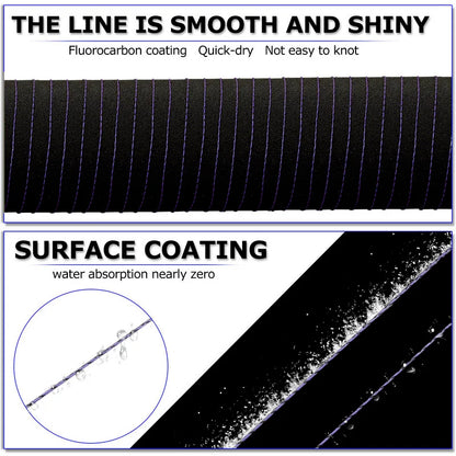 Sougayilang X8 Speckled Braided Fishing Line 150M 17-97LB Multifilament Fishing Line Super Strong PE Invisible Fishing Line