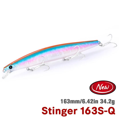 TSURINOYA STINGER 163S Ultra Long Casting Sinking Saltwater Minnow 163mm 34.2g Sea Fishing Lure Artificial Large Hard Baits