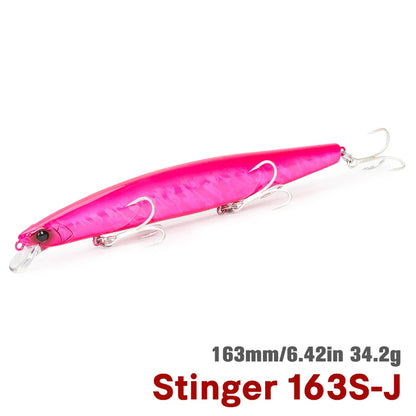TSURINOYA STINGER 163S Ultra Long Casting Sinking Saltwater Minnow 163mm 34.2g Sea Fishing Lure Artificial Large Hard Baits