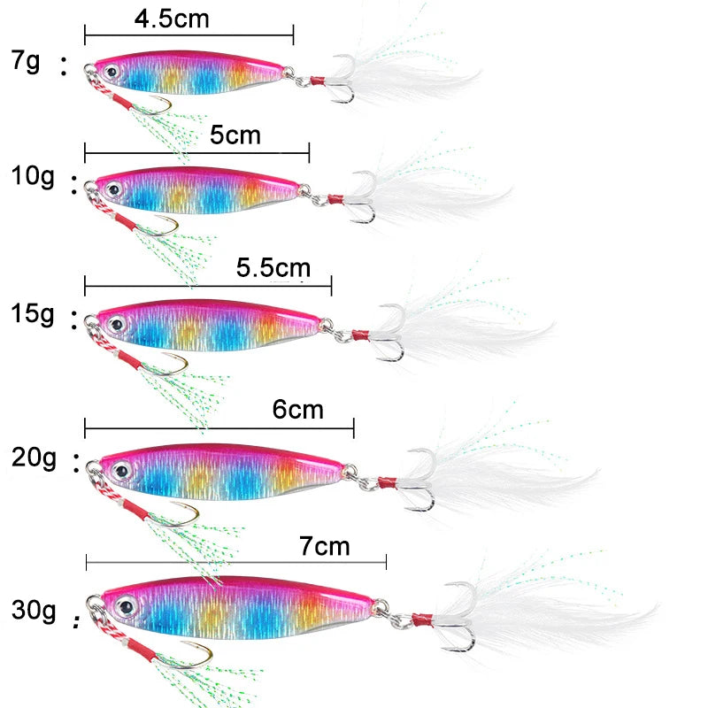 1 PC Fishing Lure VIB Sinking Long Shoot Wobbler Fishing Bait 7/10/15/20g Ocean River Hard Metal Artificial Vibration Bait