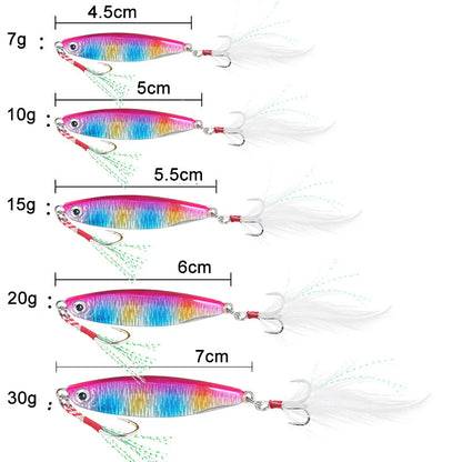 1 PC Fishing Lure VIB Sinking Long Shoot Wobbler Fishing Bait 7/10/15/20g Ocean River Hard Metal Artificial Vibration Bait