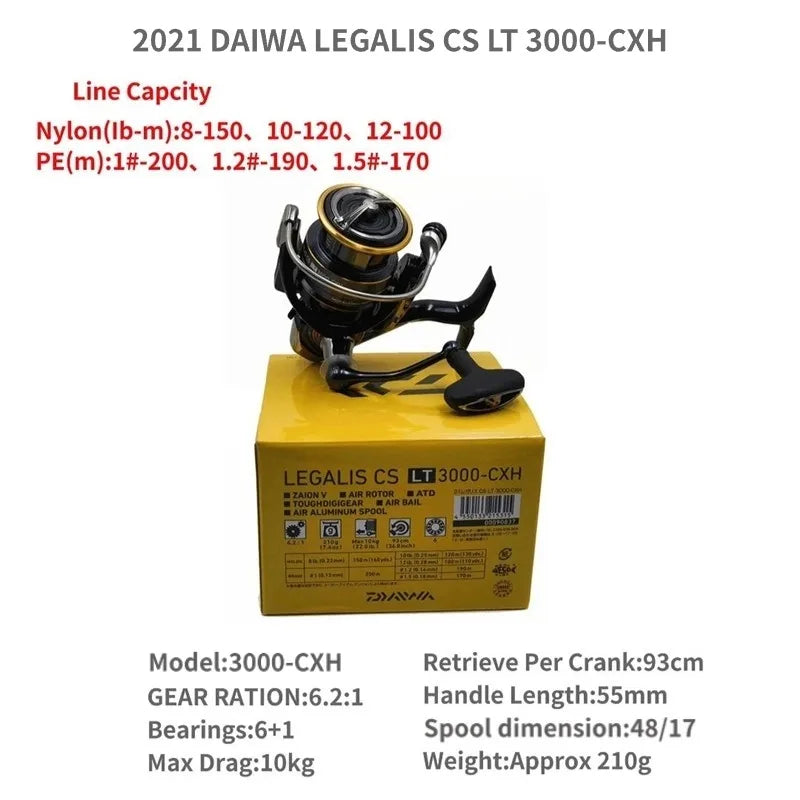 2021 DAIWA LEGALIS CS LT 1000-XH 2000 2500 3000-C 4000-C 5000-CXH 6000-H Spinning Fishing Reels