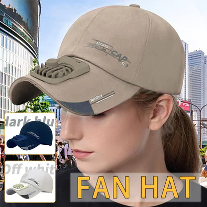 Fan Cooling Baseball Cap Sun Visors Outdoor Sport Cap Summer Breathable Sunscreen Hat For Women Men Camping Hiking Travel