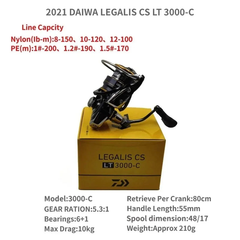 2021 DAIWA LEGALIS CS LT 1000-XH 2000 2500 3000-C 4000-C 5000-CXH 6000-H Spinning Fishing Reels