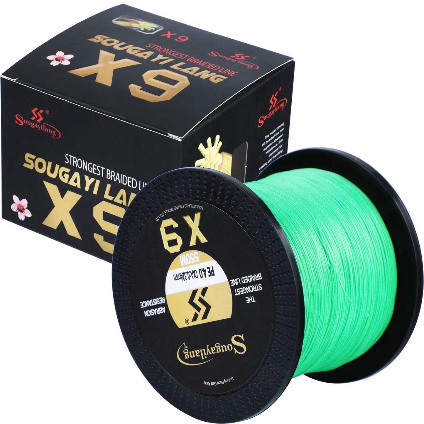 Sougayilang X9 Braid Fishing Line Abrasion Resistance Multifilament Pe Line 17-97LB Drag for Saltwater Sea Fishing Accessories