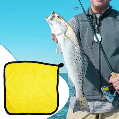 Fishing Towel Thickening Non-stick Absorbent Double Sided Fish Catching Towel Outdoors Sports Wipe Hands Towelaccessories