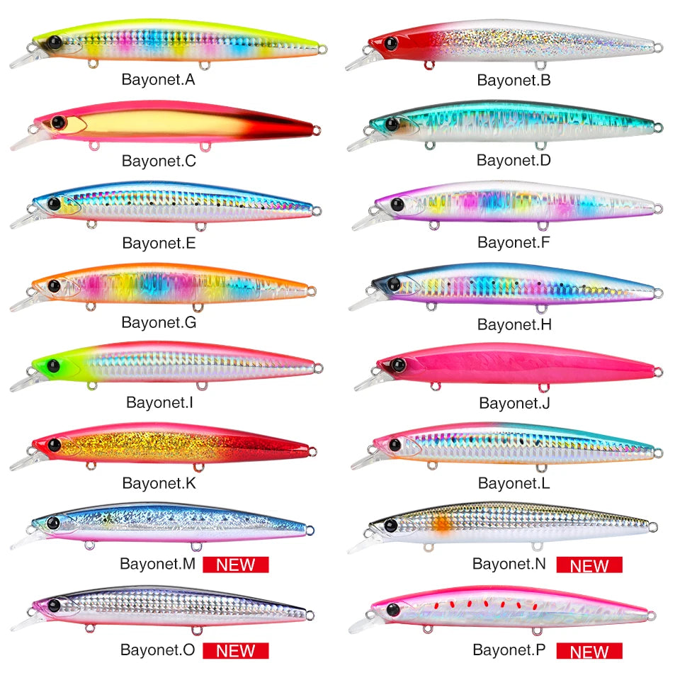 TSURINOYA 135S Ultra Long Casting Sea Fishing Lure Sinking Minnow 135mm 26.4g BAYONET Seabass Saltwater Tungaten Weight Hard Bai