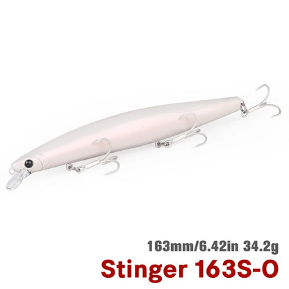 TSURINOYA STINGER 163S Ultra Long Casting Sinking Saltwater Minnow 163mm 34.2g Sea Fishing Lure Artificial Large Hard Baits