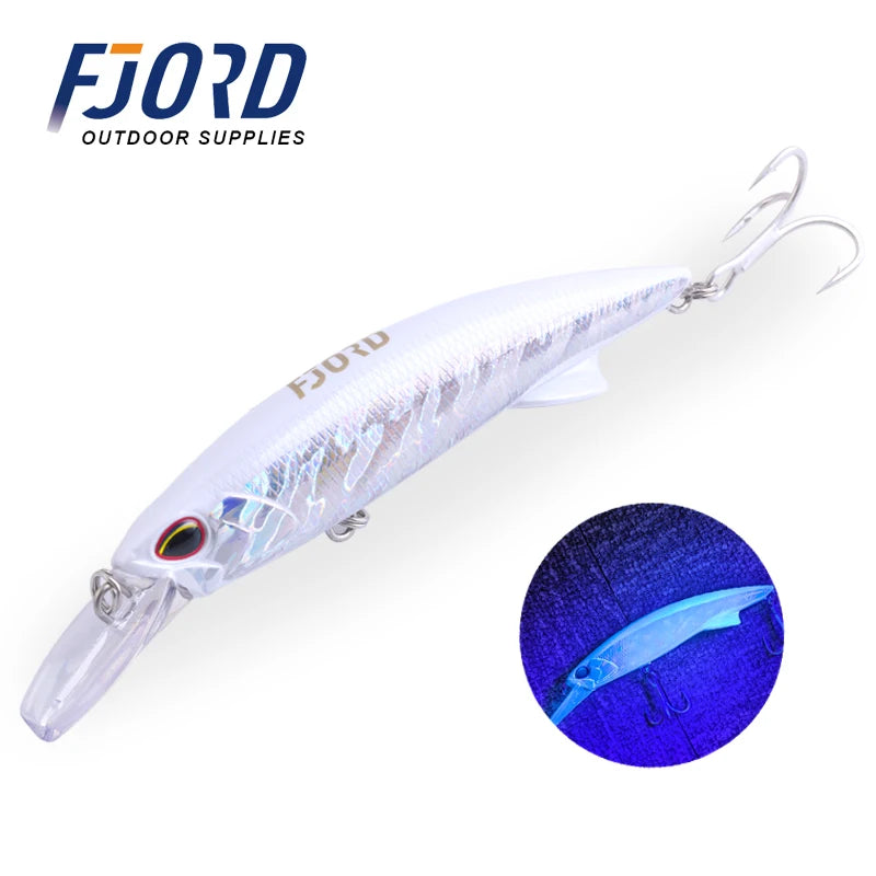 FJORD Glow UV 110mm 64g Sinking Hard Baits Fishing Lure Long Casting Sea Depth Saltwater Trolling Lures Swimbaits Fishing Items