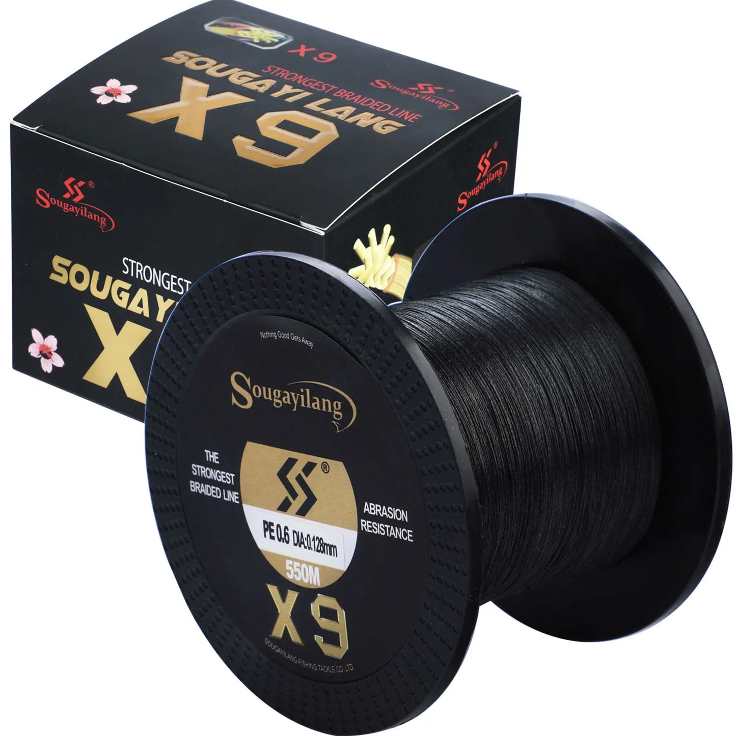 Sougayilang X9 Braid Fishing Line Abrasion Resistance Multifilament Pe Line 17-97LB Drag for Saltwater Sea Fishing Accessories