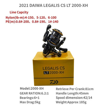 2021 DAIWA LEGALIS CS LT 1000-XH 2000 2500 3000-C 4000-C 5000-CXH 6000-H Spinning Fishing Reels