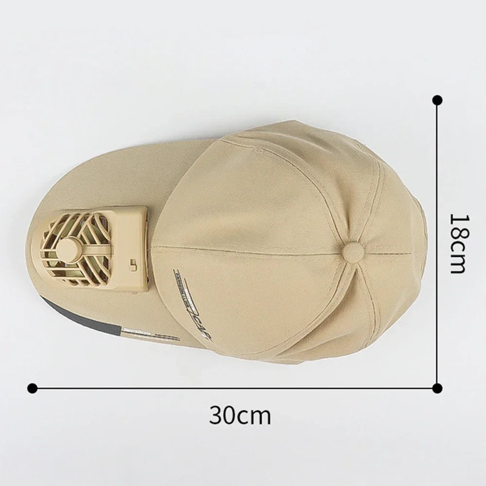 Fan Cooling Baseball Cap Sun Visors Outdoor Sport Cap Summer Breathable Sunscreen Hat For Women Men Camping Hiking Travel