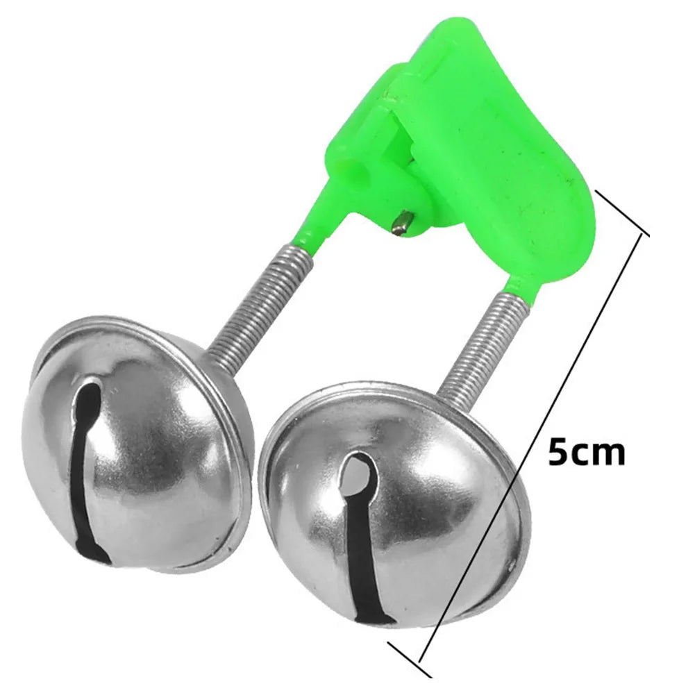 Fishing Alarm Fish Bell Metal 1PC Double Ring Bell Screw Screw Bell Strong Spring High Quality Stainless Steel