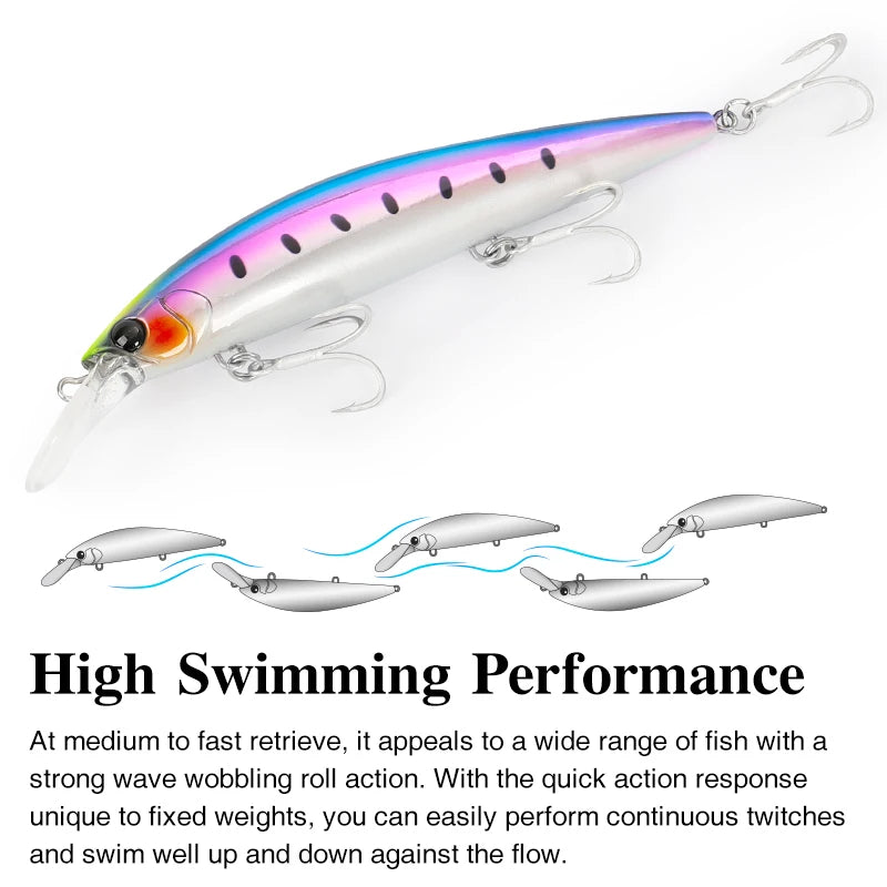 TSURINOYA 110mm 37g Heavy Sinking Minnow