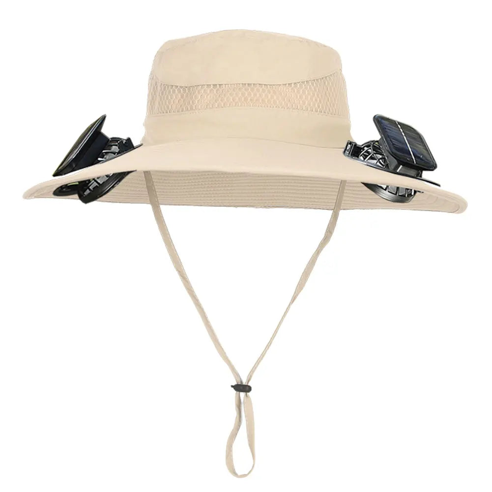 Solar Fan Hat Portable Sun Cap Summer hat USB Rechargeable Single/Dual Cooling Fan Fishing Hat Fisherman Hiking Mountaineering ﻿