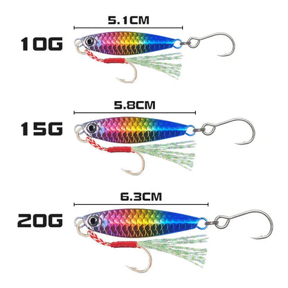 YUCONG 1PX Spoon Metal Jigs 10g-15g-20g Shore Cast Slow Jigging Lure Trolling Fishing Bait Sinking Hard Wobbler Hartköder leurre