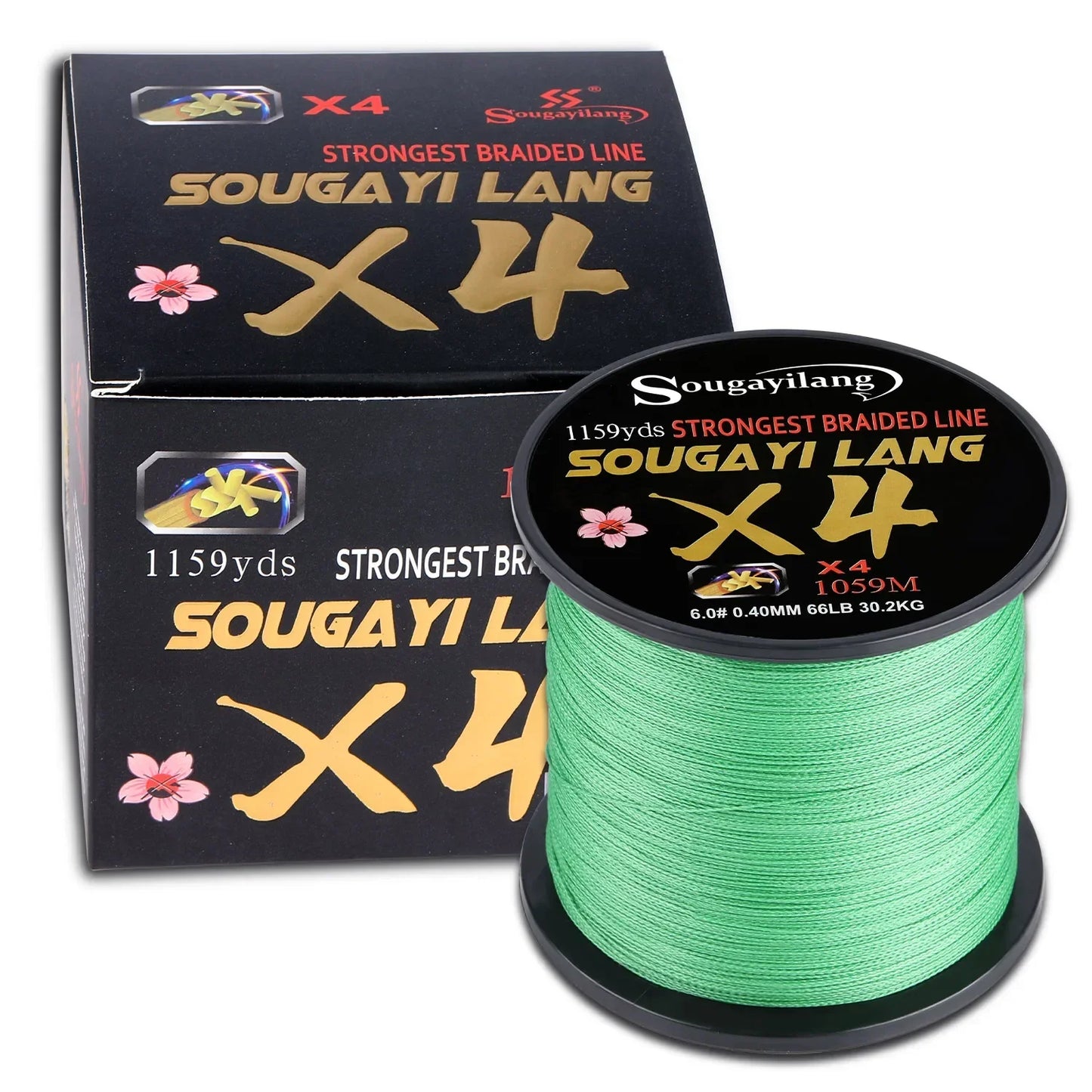 Sougayilang Fishing Line 100M 300m 4 Strands 22-88LB PE Braided Fishing Wire Multicolor Super Strong Fishing Line for Saltwater