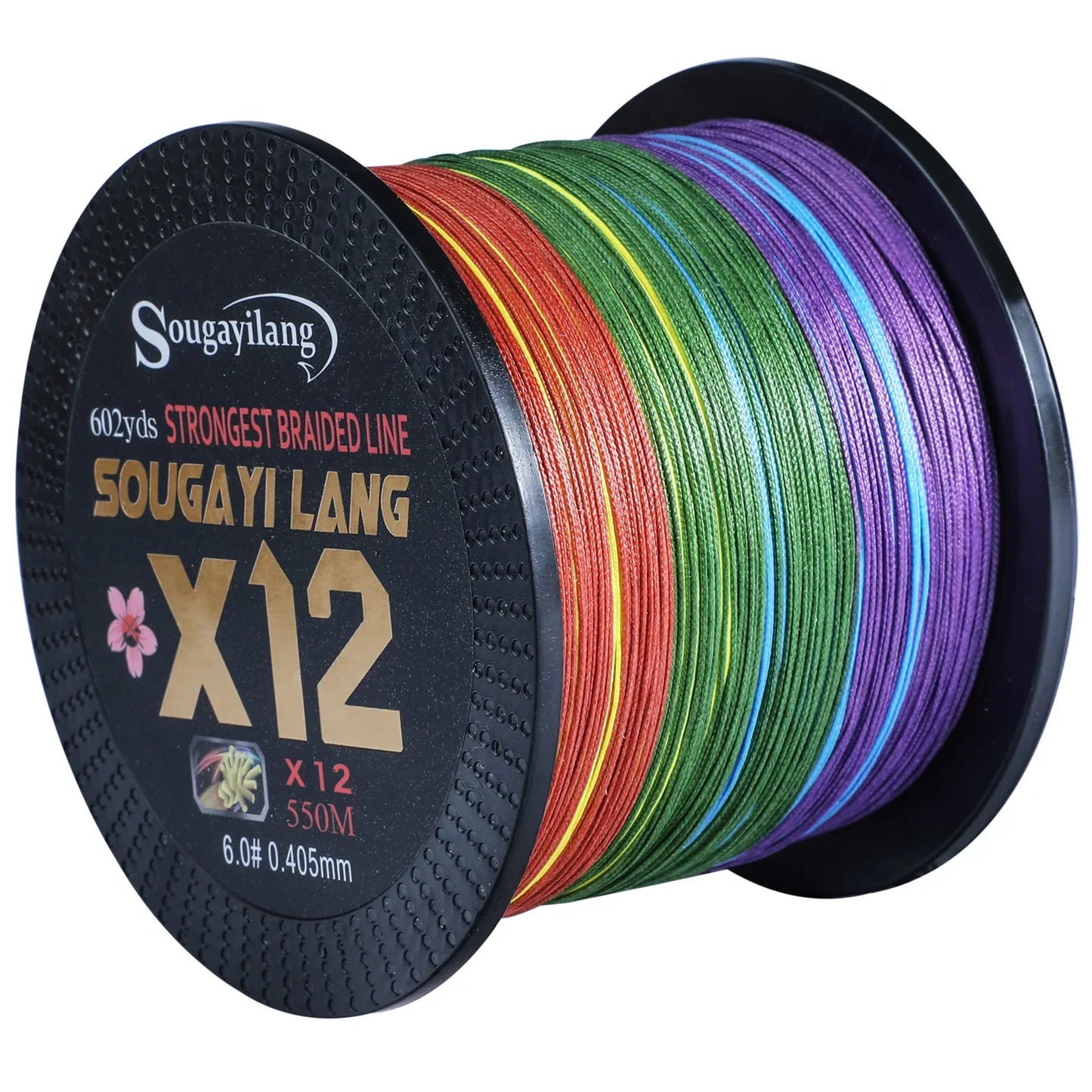 Sougayilang New X12 Super Strong 12 Strands Braided Fishing Line 150M 350M 550M Multifilament PE Line Saltwater Fishing Tackle