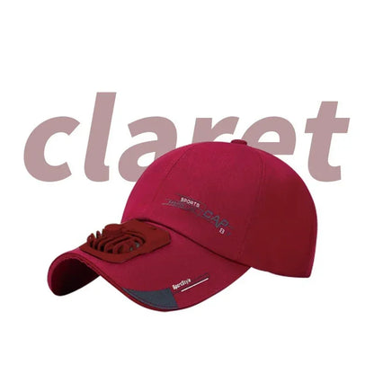 Fan Cooling Baseball Cap Sun Visors Outdoor Sport Cap Summer Breathable Sunscreen Hat For Women Men Camping Hiking Travel