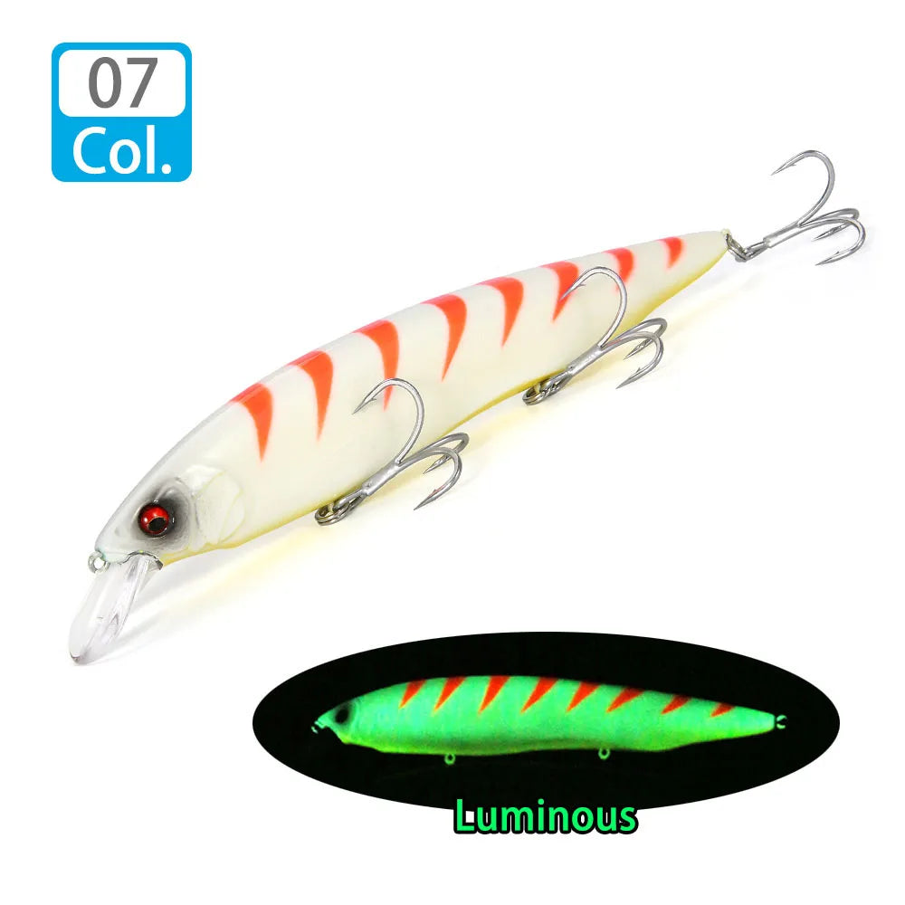 FSTK kanata Jerkbait 160mm 30g  Sinking Minnow Deep Floating Bass Fishing Lure Casting Trolling Tungaten Weight Fishing Lures