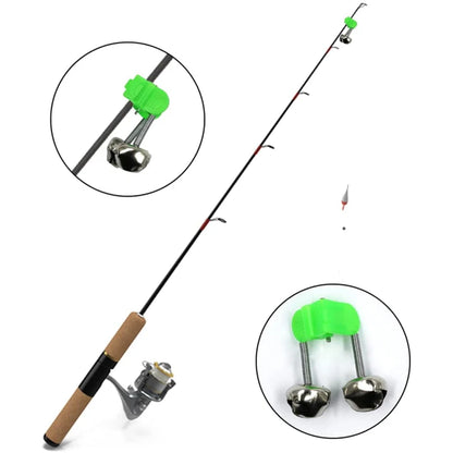 Newest 50-5Pcs Rod Tip Clamp Fishing Pole Fish Bite Lure Alarm Fishing Bells Fishing Accessory Gifts Alert Twin Bell Ring Clip