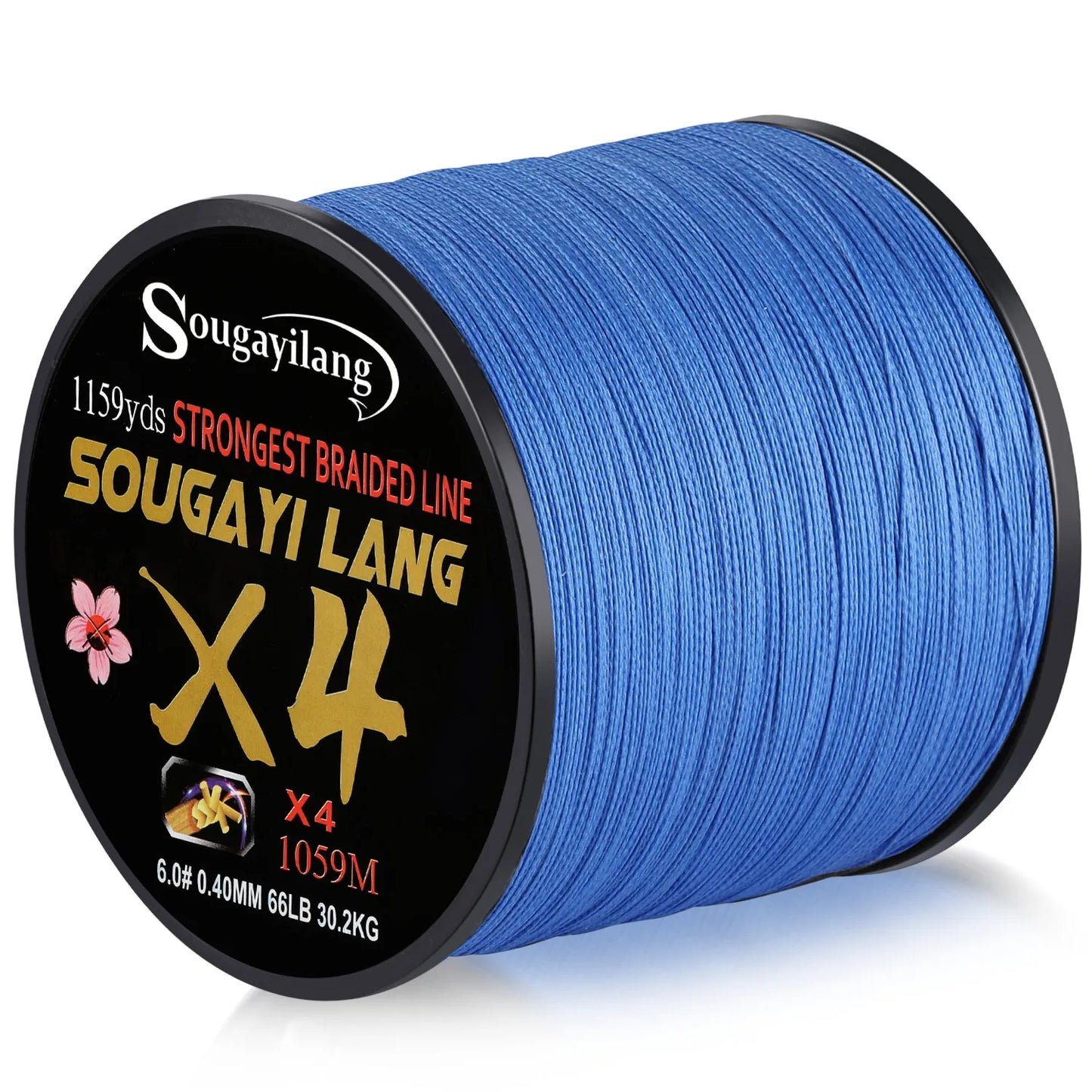 Sougayilang Braided Line 4X 100/300m 5 Colors Max Drag 66 LB Line Multifilament PE Line for Saltwater Sea Fishing Accessories