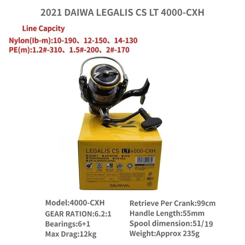 2021 DAIWA LEGALIS CS LT 1000-XH 2000 2500 3000-C 4000-C 5000-CXH 6000-H Spinning Fishing Reels
